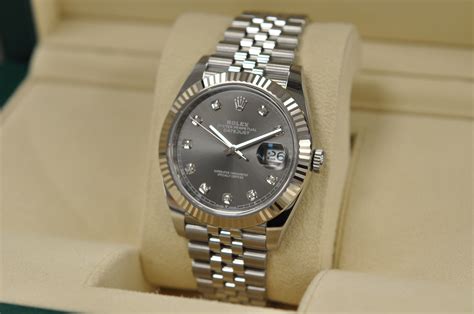 rolex oyster perpetual datejust rhodium dial watch|rolex datejust full diamond price.